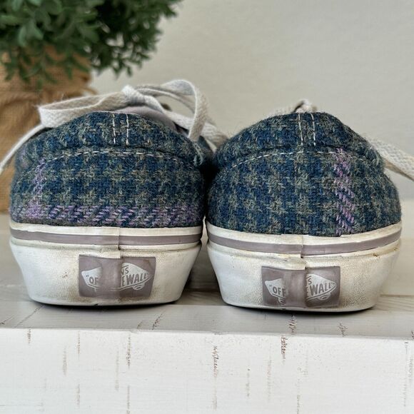 Van's Plaid Tweed Houndstooth Era Sneaker Shoes Blue - US Men's 5 Women's 6.5 - Picture 5 of 12
